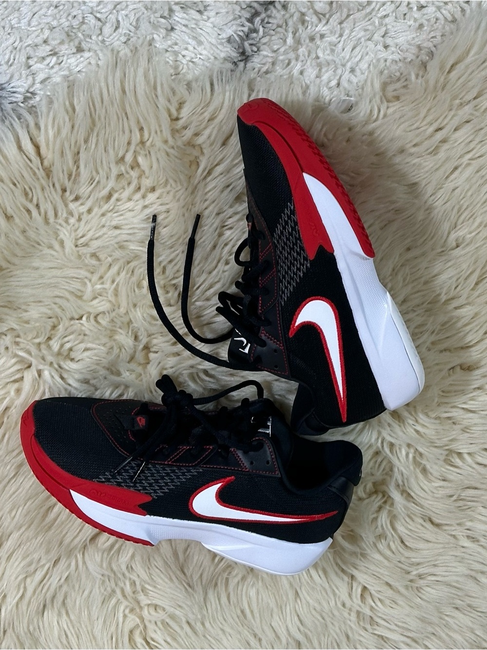 Nike G.T. Cut Black and Red Men's Athletic Sneakers with White Swoosh